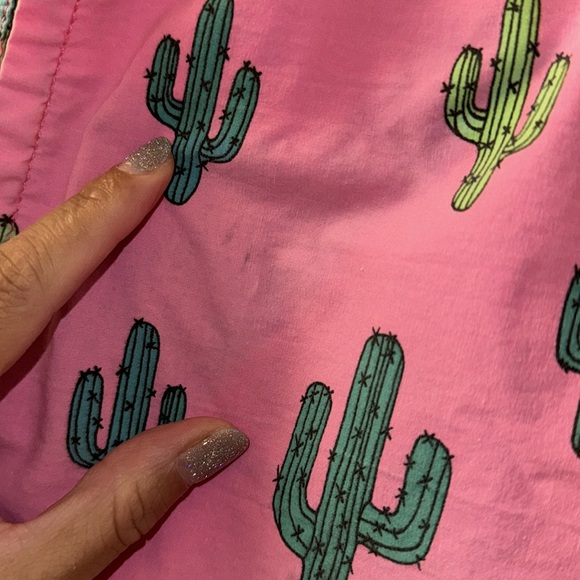 Pale pink and cacti swim shorts - Picture 4 of 5